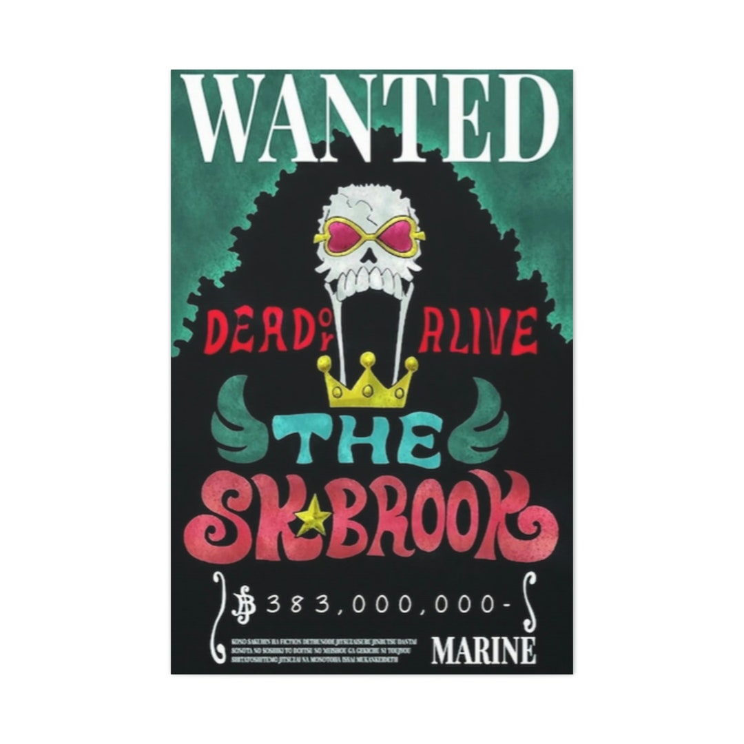One Piece Brooks Bounty Poster Etsy