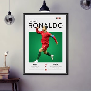 Cristiano Ronaldo Poster, Cristiano Ronaldo Print, Football Gift ...