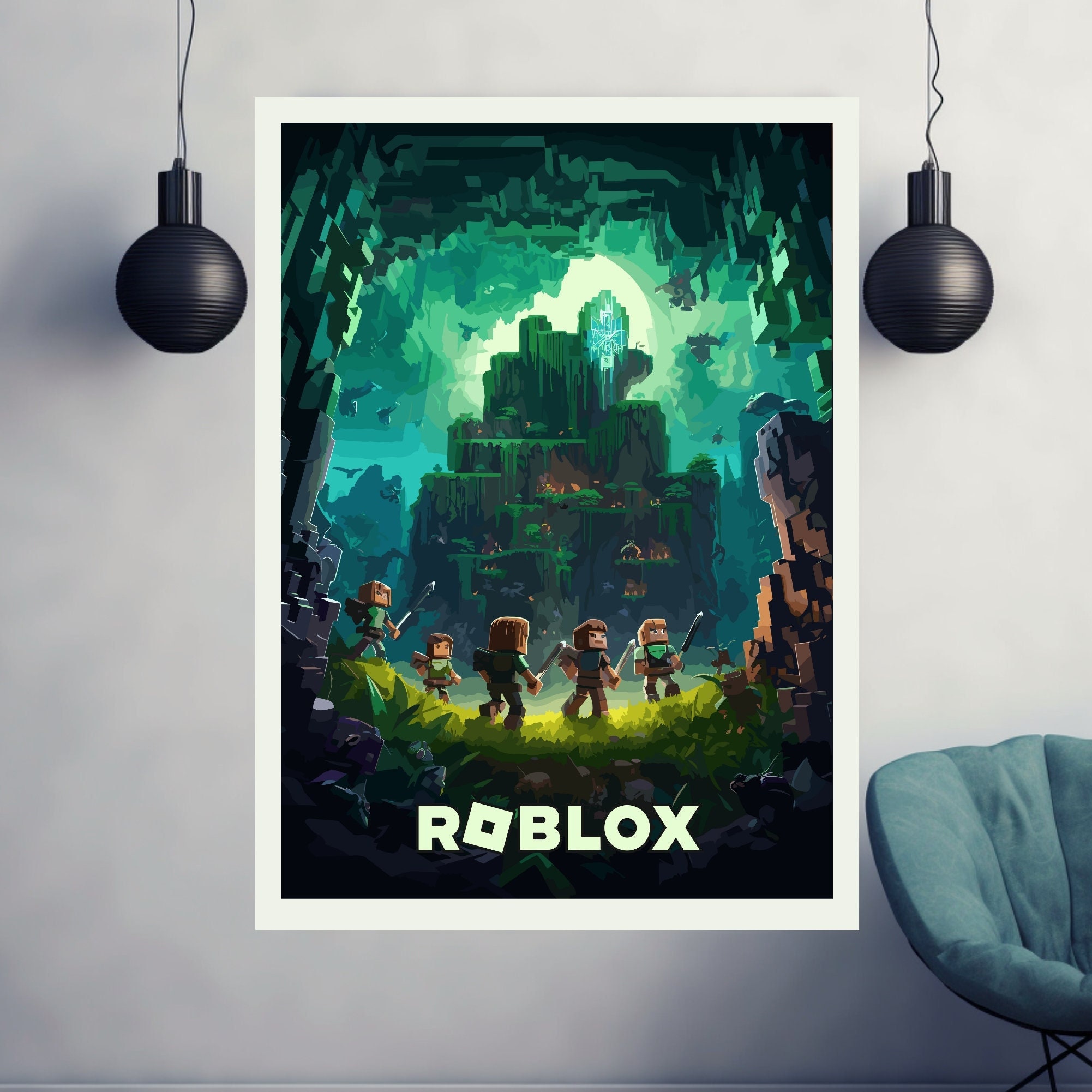 Game R-Roblox Cool one Poster Prints Wall Sticker Painting Bedroom