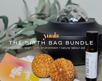 The Birth Bag Bundle - The Aura Orbs (better than a birth comb!), Galaxy Light & Clary Sage Roller Ball
