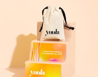 Yuula Positive Affirmation Cards for Pregnancy & Birth in Draw String Bag