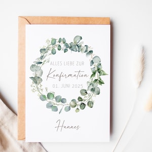 Karte Konfirmation Kommunion Glückwunschkarte Konfirmationskarte Faltkarte unisex