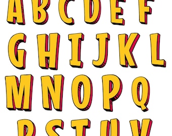 Superhero Alphabet Printable Letters | Hero-Themed ABC | Kids Learning Decor | Flashcards for Superhero Fans