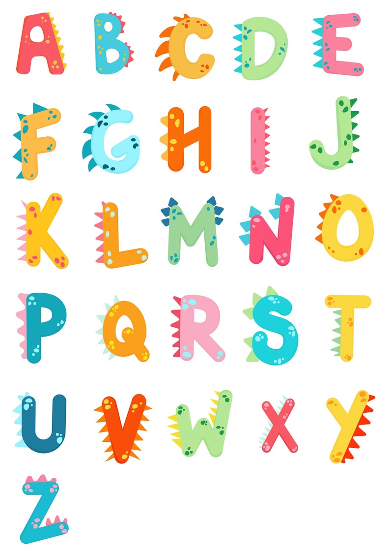 Dinosaur Alphabet Printable Letters Perfect for Kids Room Decor Etsy Dinosaur Alphabet Printable Letters Perfect for Kids Room Decor Etsy