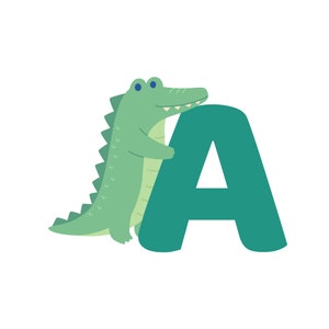 Impresiones artísticas adorables del alfabeto de animales: perfectas para habitaciones infantiles y diversión educativa