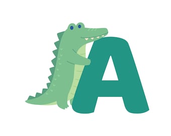 Animal Alphabet Art Print – Educational Kids Room Decor (Digital Download)