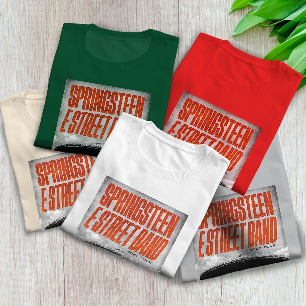 Springsteen Merch Bruce Springsteen T-Shirt, E Street Band, UK Rock Tour 2023 Retro ...