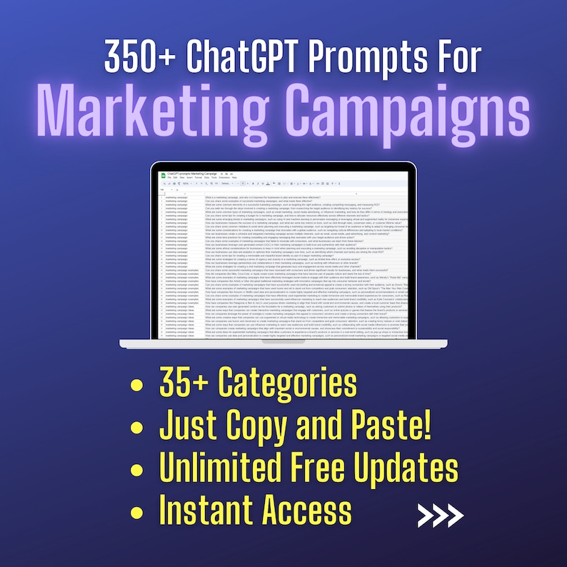 350 Chatgpt Prompts for Successful Marketing Campaigns. Chat-gpt GPT4 ...