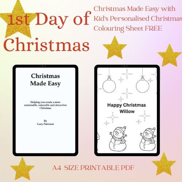 Christmas Made Easy book and planner, Christmas Cookery book and planner, Kid's Christmas Colouring Sheets & placemats for kids