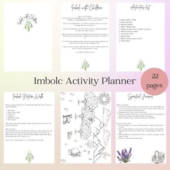 Imbolc Activity Planner for Children: February Nature Crafts (Digital Download)