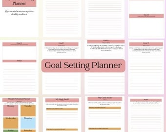 Goal Setting Planner: Weekly & Daily Printable Planner (Digital Download)