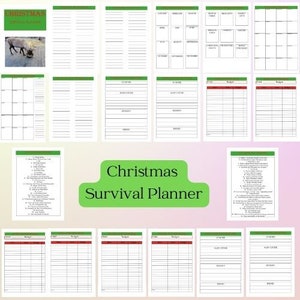 Green Christmas Planner for Christmas lovers daily Christmas planner budget planner for Christmas gift planning.