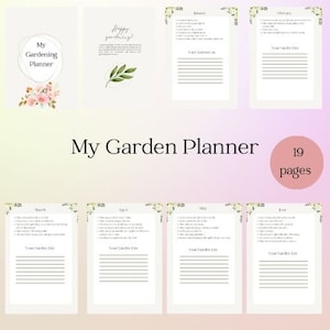 Gardening Planner Printable, Garden Planner, Plant Planner, Garden Journal, Garden Organiser, Plants Records, Gardening Logbook, A4, Letter