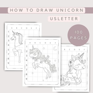 Sketchbook: Cute Unicorn Kawaii Sketchbook for Girls with 100+