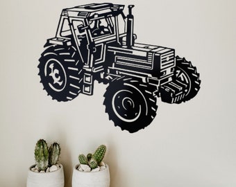 Décoration murale en métal pour intérieur ou extérieur. Tracteur FI