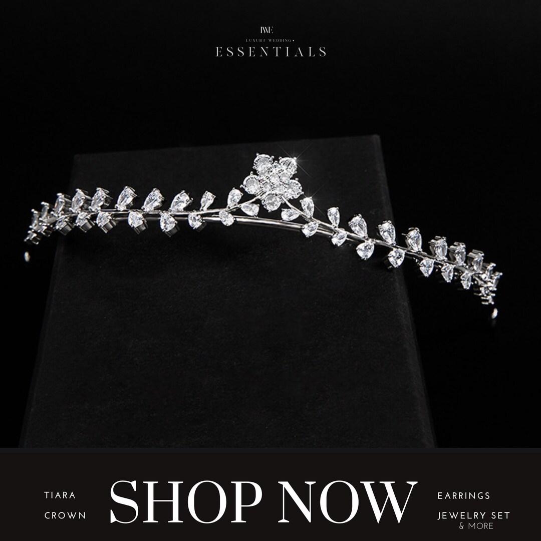 Small Crown Tiara, silver main image 1