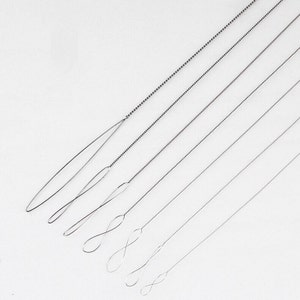 Big Eye Beading Needle, Embroidery Jewelry Needle, DIY Jewelry Making Sewing Tool, DIY Accessories, 2 Pcs Twisted Crafting Metal Tools