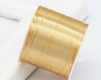 14K Real Gold Plated Copper Wires, For DIY Jewelry Making, Crafts Accessories, Beading Materials, Brass Metal Jewelry Wire, DIY Craft Wire