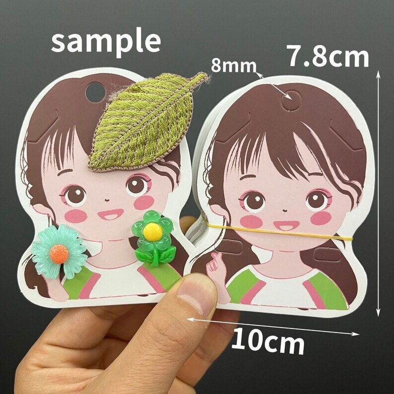 Display Cards for DIY Kid Hair Accessories, 50pcs, Hair Clip Display