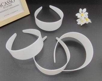 Toothless Headbands, Plastic Headwear, White Base Plate, DIY Blank Wide Headbands, for Women Plain, Craft Plastic, Hairbands Base for DIY