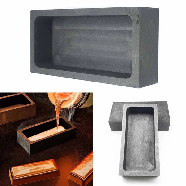 High Density Mold, Rectangle Crucible, Reusable Ingot Casting Mold, Gold Silver Ingot Mold, Jewelry Making Tool, DIY Metal Crafting Castings