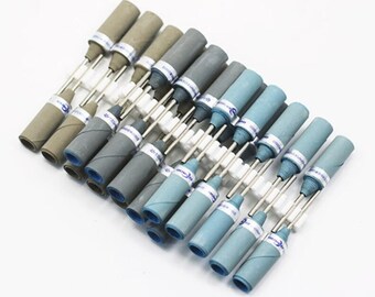 13 Pcs Cylinder Sandpaper Rod, Electric Polishing Head, Sandpaper Rod Jewelry Making Tool, for Metal Wood Carving Abrasive Grinding Head