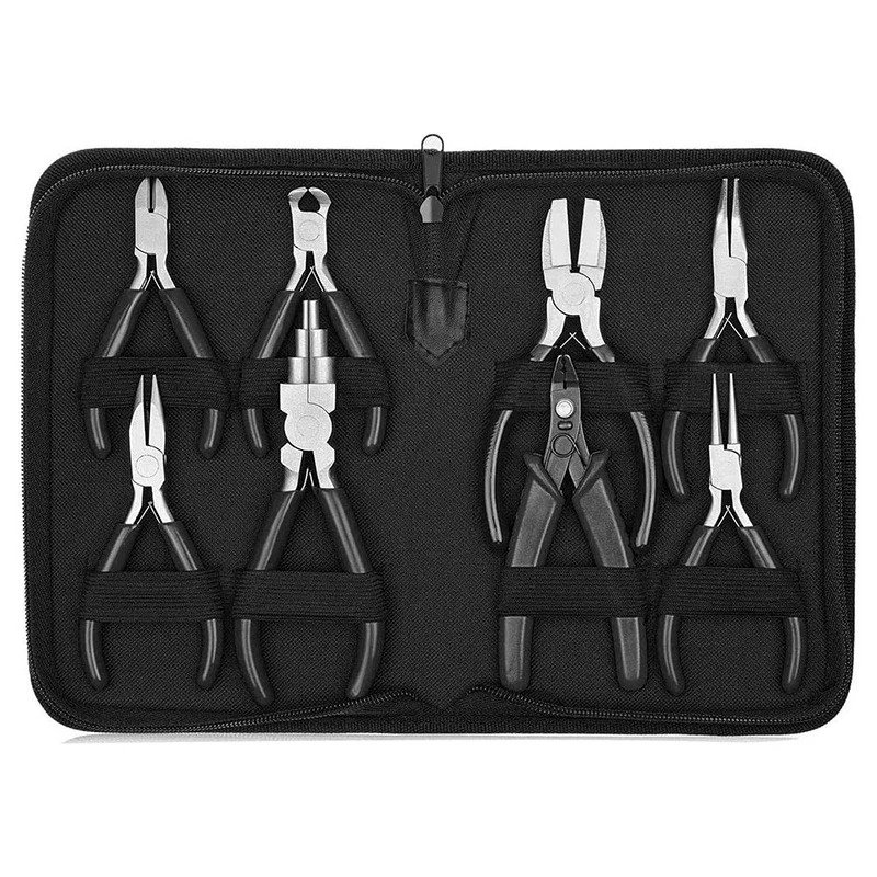 5 Piece Mini Pliers Set Jewelers Beading Wire Wrapping Tool 