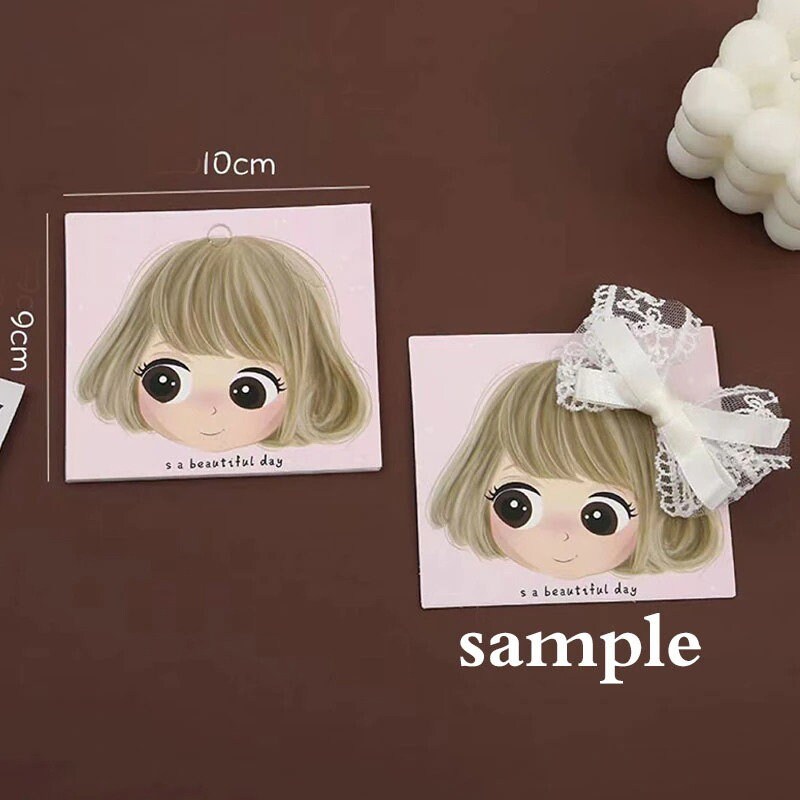 Display Cards for DIY Kid Hair Accessories, 50pcs, Hair Clip Display