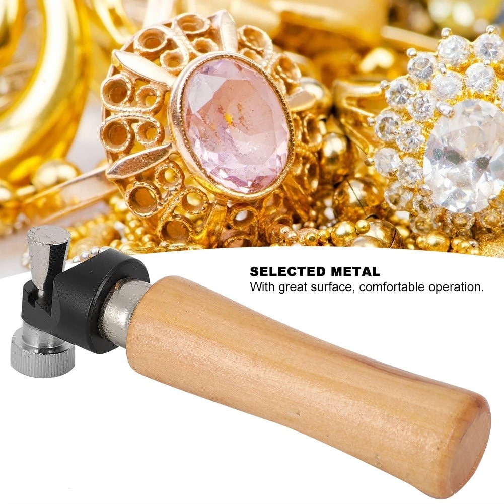 Jewelry Making Kit Basic Tool Jewelers Set - Anvil Mandrel Saw Frame Mallet  File set of 6 Ring Clamp Ring Sizer