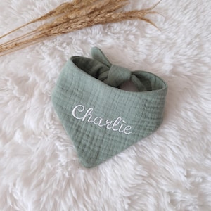 Dog scarf | triangular scarf | bandana | dog | dogs | bandanas | personalized | personalize | muslin | gift | muslin cloth |