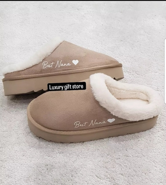 Womens Slippers Personalised Nana Slippers Personalized Gifts For