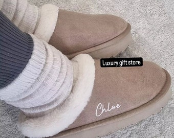 Ladies Personalised Slippers, Womens Personalised Slippers,mummy