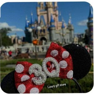 Headband ears,birthday headband,ears birthday headband,girls birthday headband, sequin  ears,30 40 50th headband
