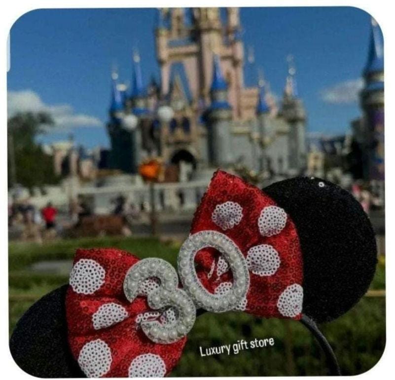 Headband ears,birthday headband,ears birthday headband,girls birthday headband, sequin  ears,30 40 50th headband