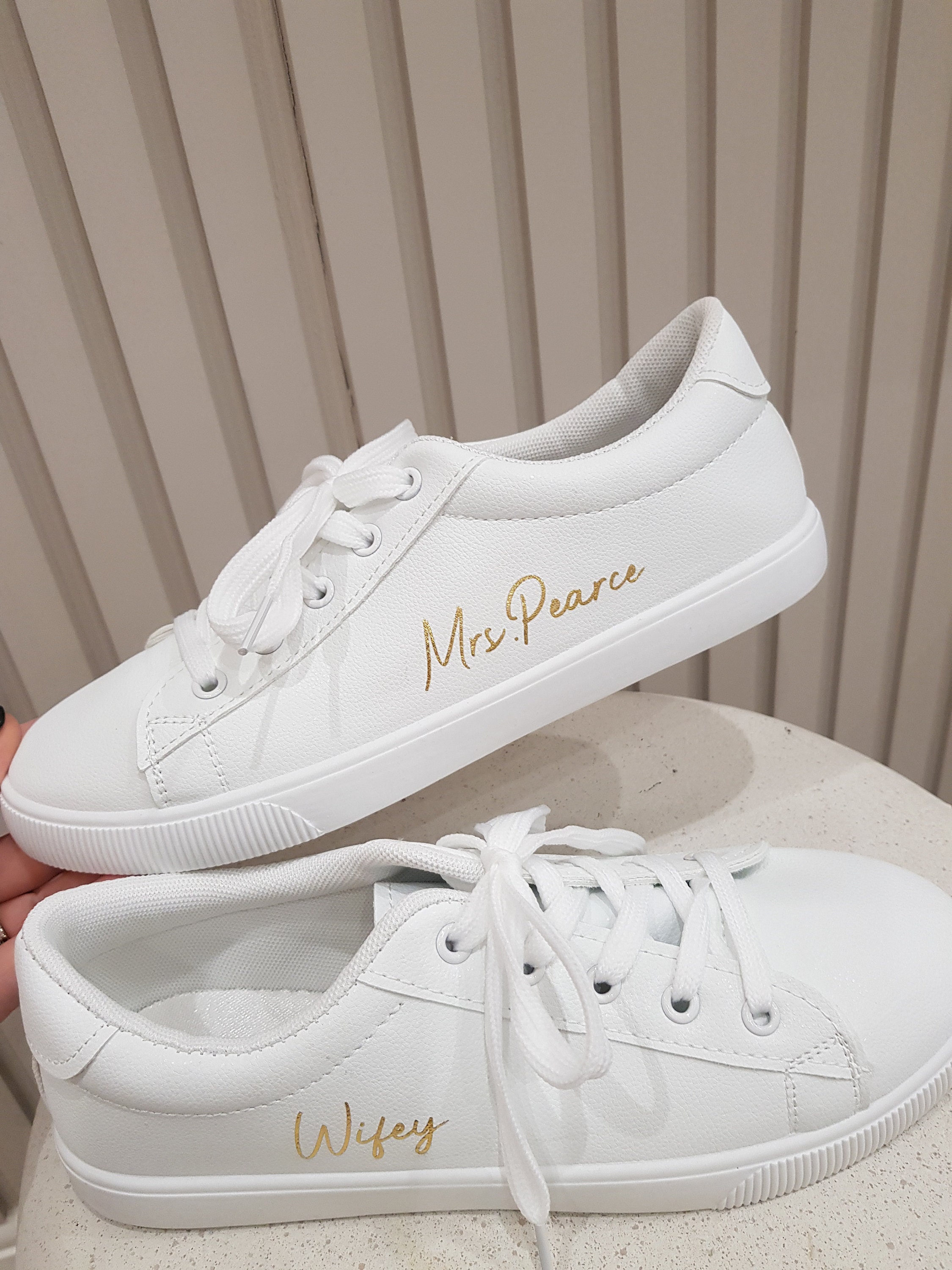 Personalised Wedding Trainers,bride Sneakers,wedding Trainers,wedding ...