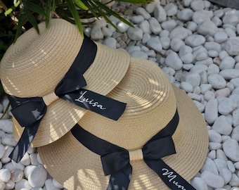 Beach hat ,personalised beach hat,personalised hat,mummy daughter hat,matching hat,mama daughter hat, personalised beach hat set