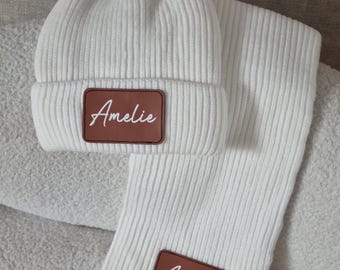Boys girls personalised hat,boys girls personalised beanie hat,kids personalised scarf hat set,boys Christmas gift,girls Christmas gift