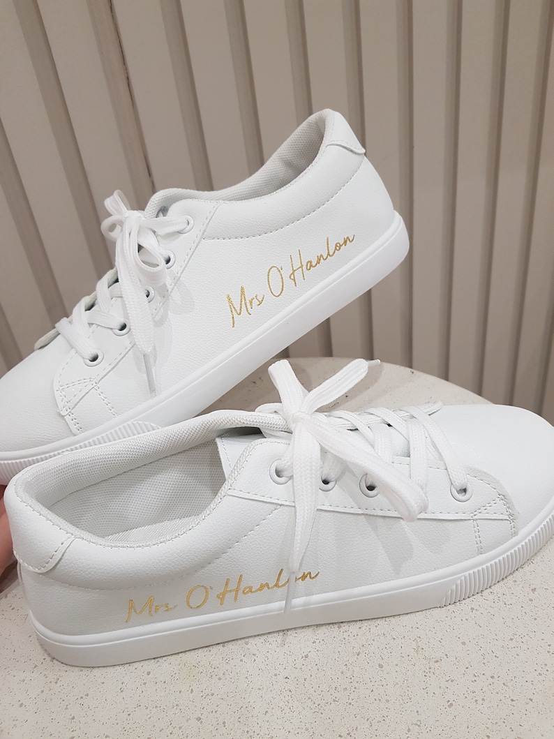 Bride pumps,bridetrainers,wedding day trainers,wedding sneakers,bride sneakers,bride shoes bride trainers,wife trainers image 4