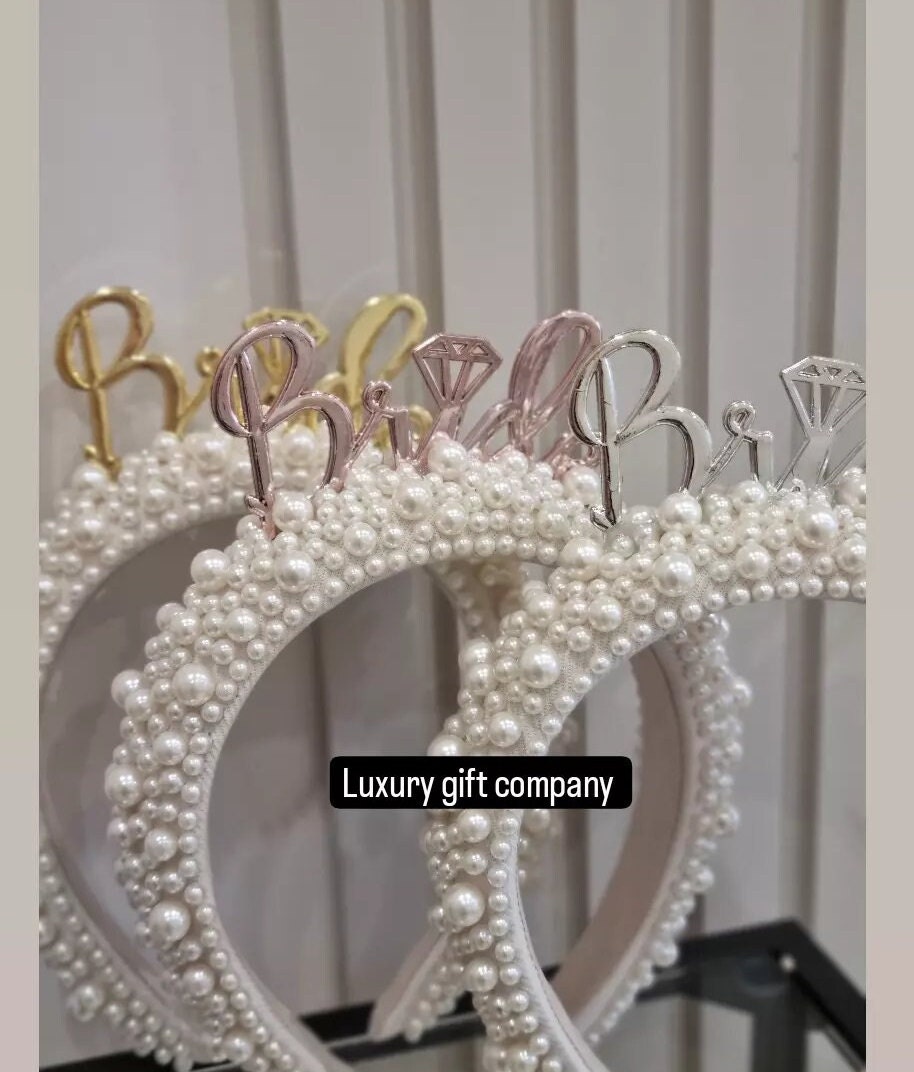 Bride Headband,bride Crown,pearl Headband,personalised  display picture 3