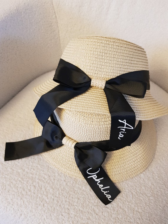 Girls straw hat,girls beach hat personalised beach hat,personalised toddler hat,kids beach hat,girls fedora hat,monogram hat, straw hat