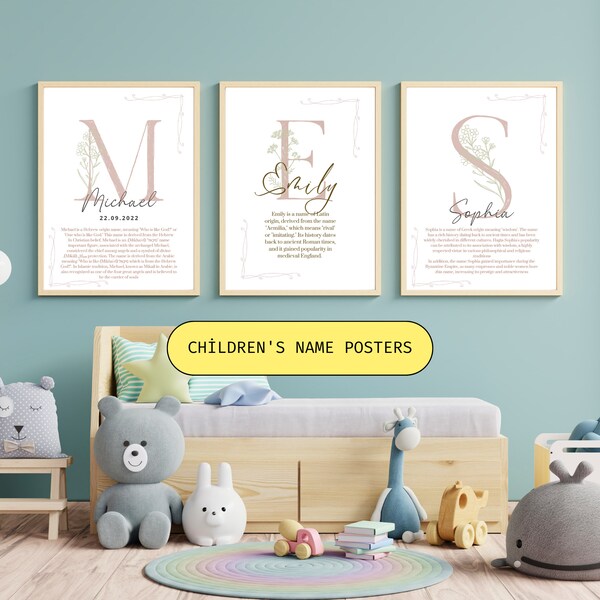 Kids Name and Meaning Etsy
