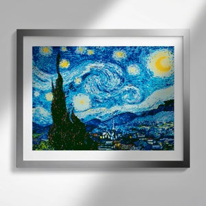 Van Gogh’s Starry Night Cross Stitch Pattern - pdf