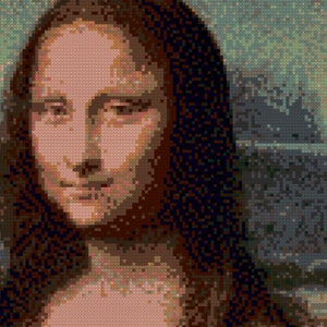 Mona Lisa Cross Stitch Pattern - pdf