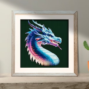 Fantasy Dragon Cross Stitch Pattern - pdf