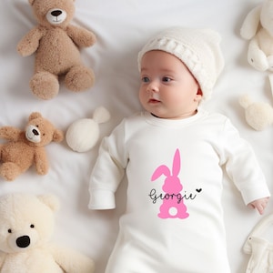 Traje de Pascua personalizado para bebé niña/niño Primera Pascua Primera Pascua - Mono, chaleco o camiseta de Pascua