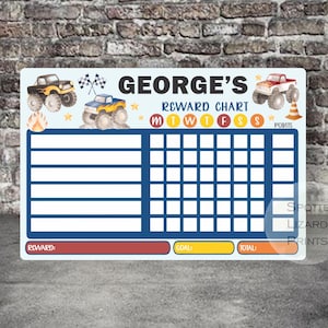 Gepersonaliseerde beloningsgrafiek - grafiek positief gedrag - grafiek goed gedrag - beloningsgrafiek - cadeau voor kinderen - gedragsmanagementgrafiek