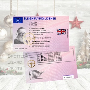 Licentie kerstman, rijbewijs verloren kerstman, vliegbrevet verloren kerstman, slee kerstman, rijbewijs kerstman, rijbewijs kerstman
