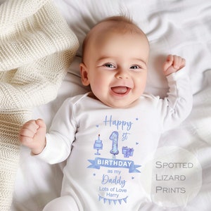 パパ、お誕生日おめでとう、パパになって1歳の誕生日、スリープスーツ ベビー 成長ボディスーツ ベスト、パパの誕生日、パパの誕生日 新しいパパへのプレゼント パパ大好き)