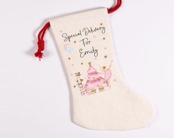 Personalised Santa Christmas Stocking - Ballet Girl Stocking - Personalised Christmas Stocking - Family Stockings - Nutcracker