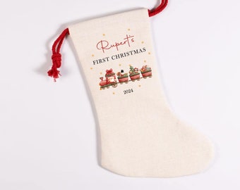 Personalised Santa Christmas Stocking - Santa Stocking - Personalised Christmas Stocking - Family Stockings - My First Christmas Stocking